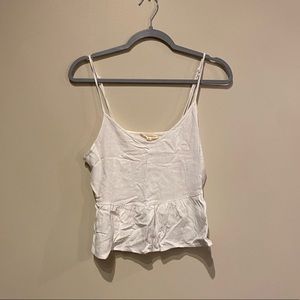 White cropped shirt